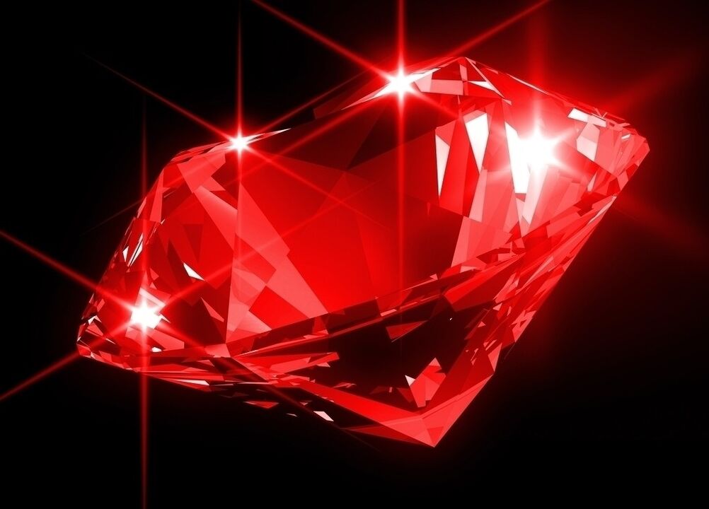 a ruby ​​stone as a talisman of happiness