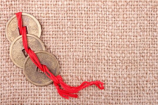 a feng shui coin as a talisman for happiness