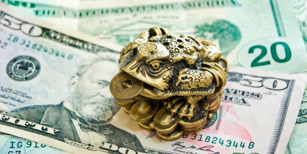 a money frog as an amulet for well-being