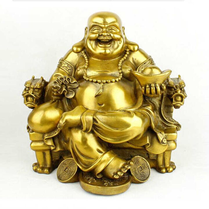 A laughing Buddha figurine